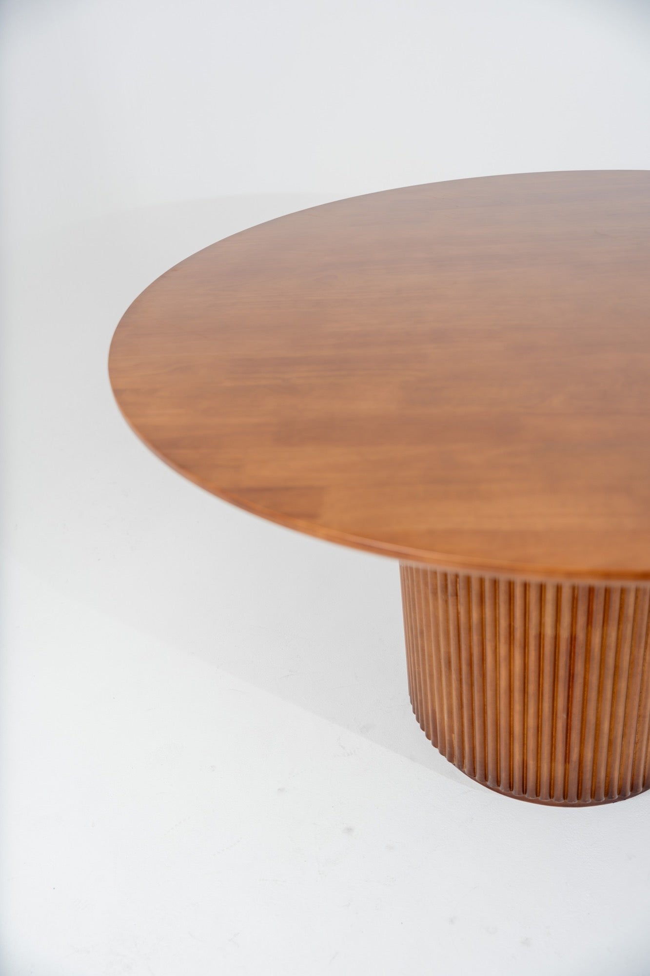 Mesa Horizonte rectangular de roble macizo de 180 cm, color chocolate