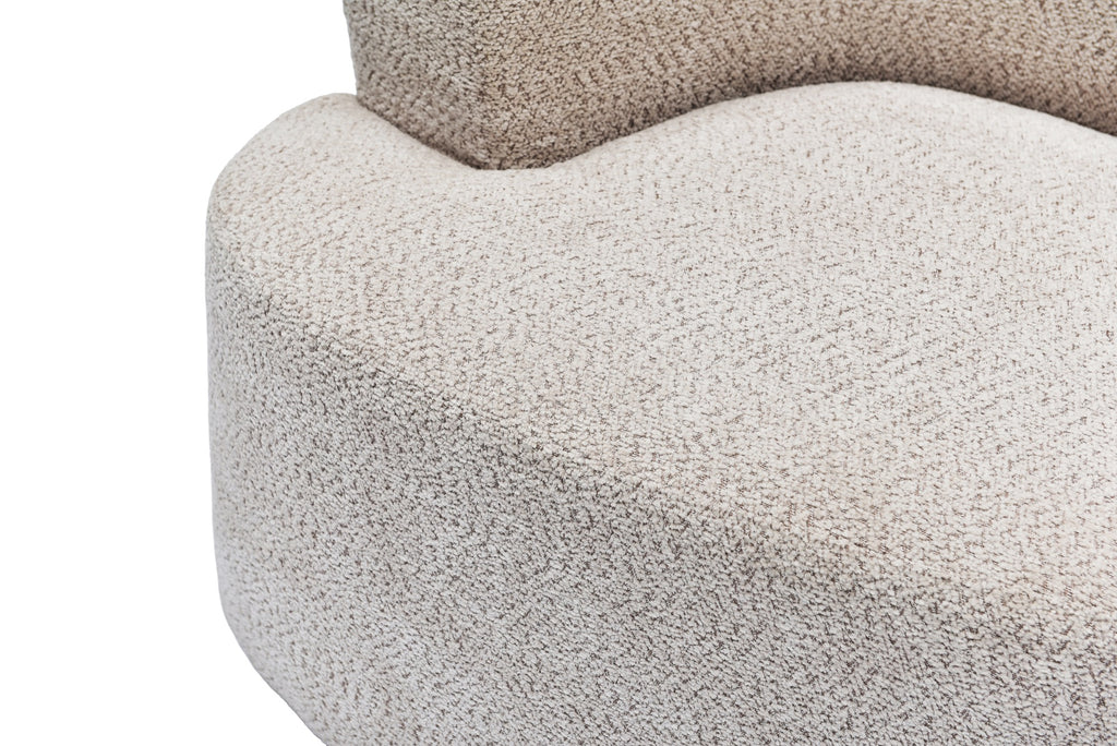 Sillón individual Calma tapizado en chenille