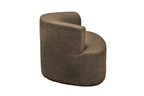 Sillón individual Nido tapizado en chenille marrón