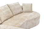 Sillón esquinero Nube de 286 cm tapizado en chenille beige