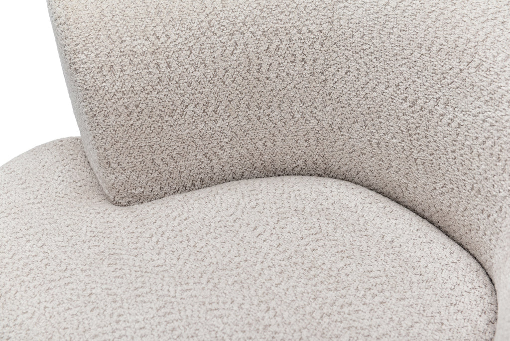 Sillón individual Calma tapizado en chenille