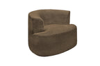 Sillón individual Nido tapizado en chenille marrón