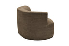 Sillón individual Nido tapizado en chenille marrón