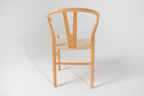 Silla Trama de madera de haya con asiento de cuerda tejida, color natural